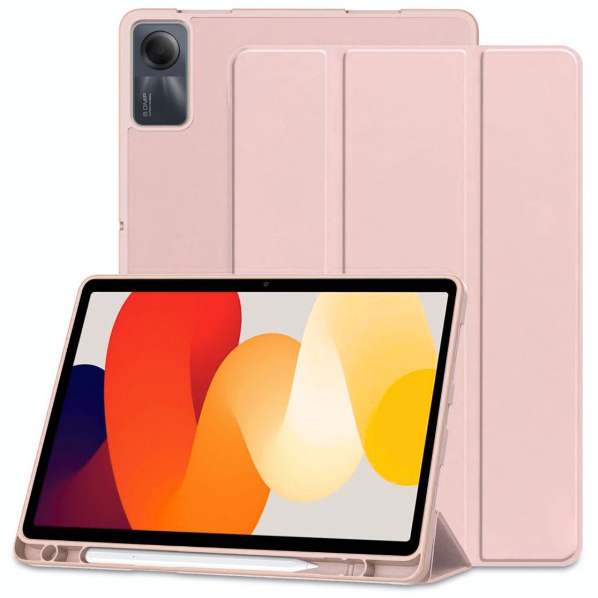 GENERICO - Funda Smart Case Portapencil Para Xiaomi Pad SE 11 - ROSADO