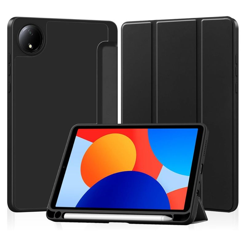 GENERICO - Funda Smart Case Portapencil Para Xiaomi Pad SE 8 .7" - NEGRO