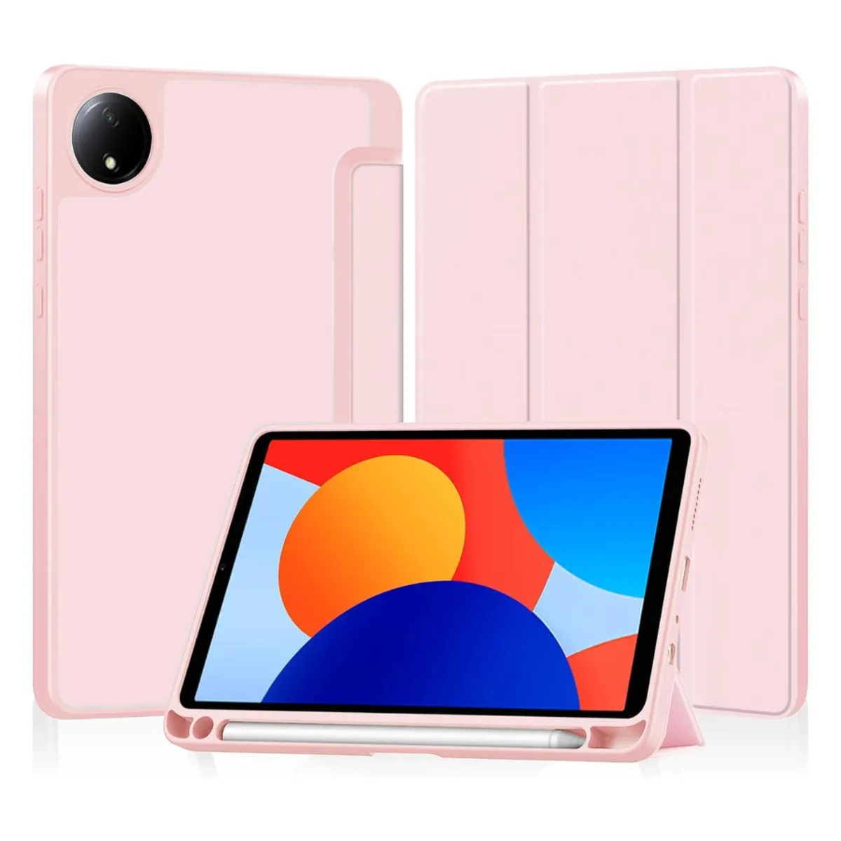 GENERICO - Funda Smart Case Portapencil Para Xiaomi Pad SE 8 .7" - ROSADO
