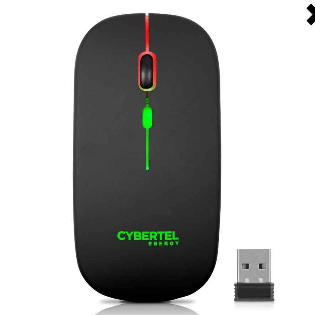 MICRONICS - Mouse Energy CYBM703-3M wirelles Recargable Bluetooth Luz Led Cybertel