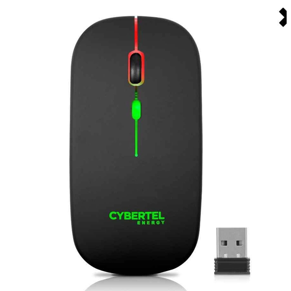 MICRONICS - Mouse Energy CYBM703-3M wirelles Recargable Bluetooth Luz Led Cybertel