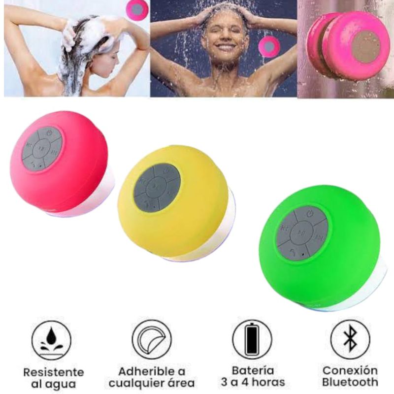 OEM - Altavoces Bluetooth Impermeables x3 para Playa Ducha o Piscina