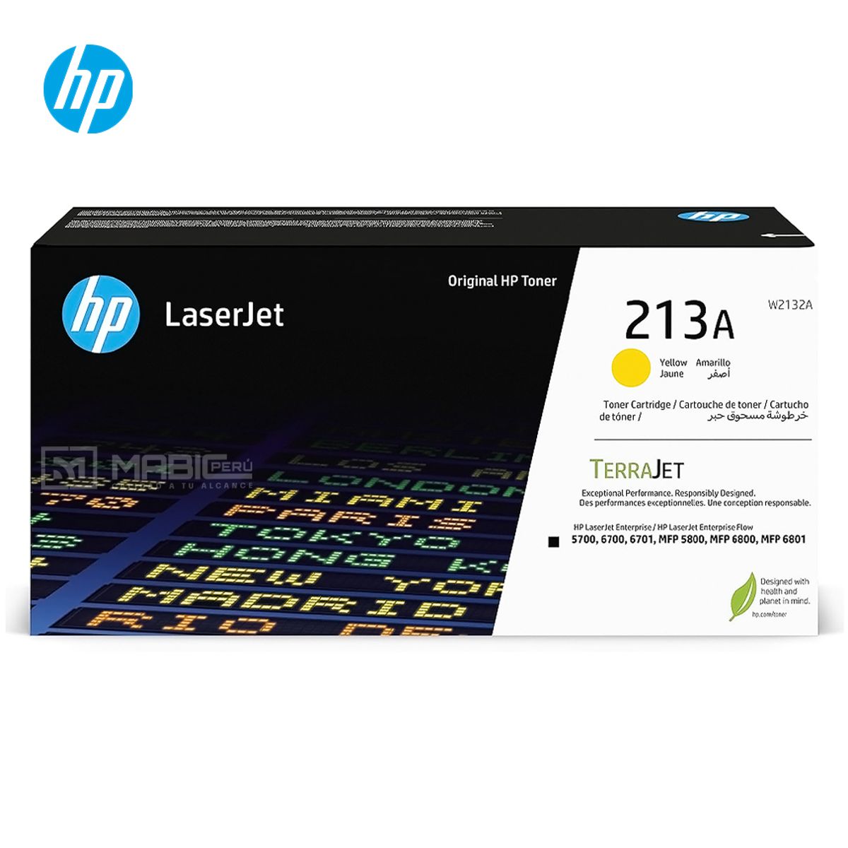 HP - TONER HP 213A AMARILLO W2132A LJ 5700 5800 6700 6800 ORIGINAL