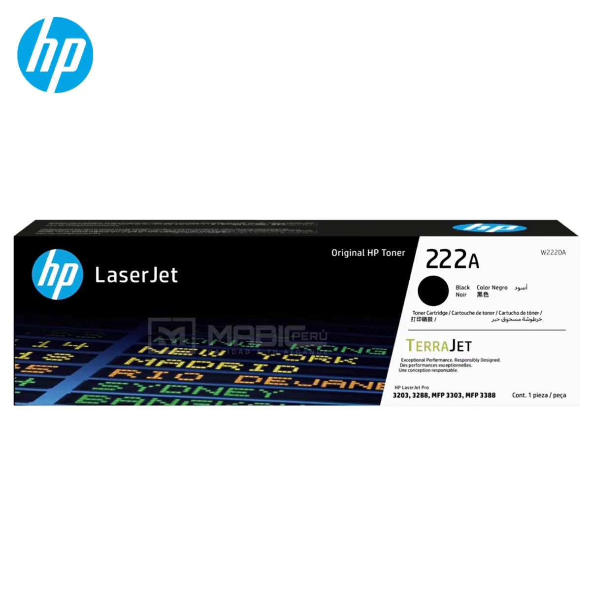HP - TONER HP 222A NEGRO W2220A LJ 3303 3201 3204 3288 ORIGINAL