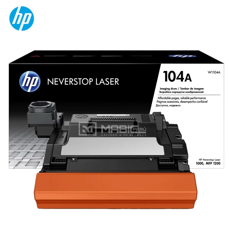 HP - TAMBOR DRUM HP 104A NEGRO W1104A NSL 1000 MFP 1200 ORIGINAL