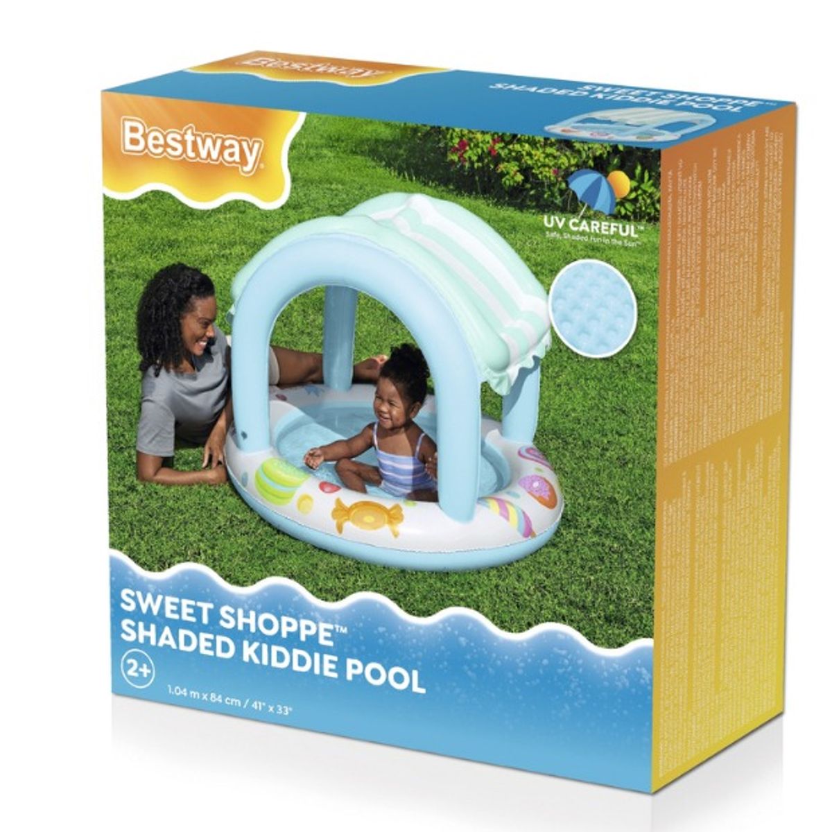 BESTWAY - Piscina inflable para jardín con cubierta Bestway