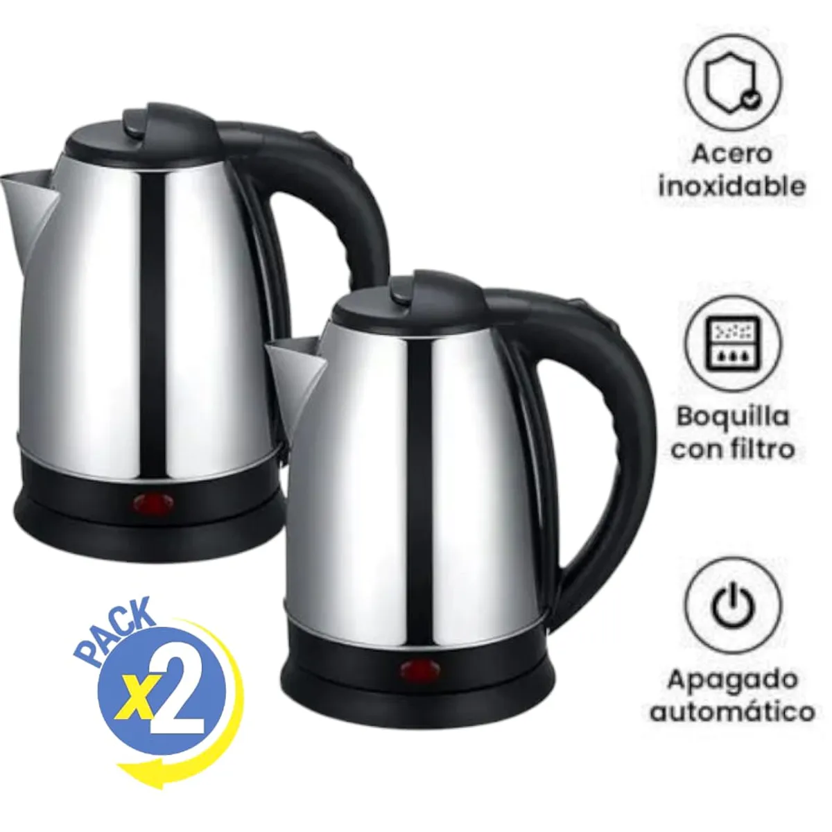 OEM - Pack x2 Hervidores Eléctricos 2 Litros con Apagado Automático