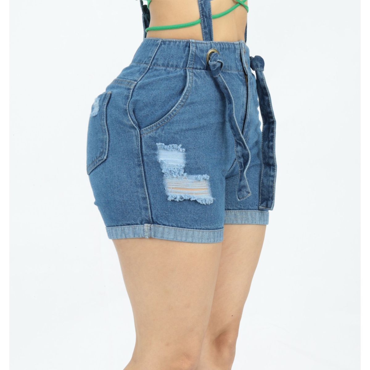 BENCUS JEANS - Short Corto Mujer Rasgado