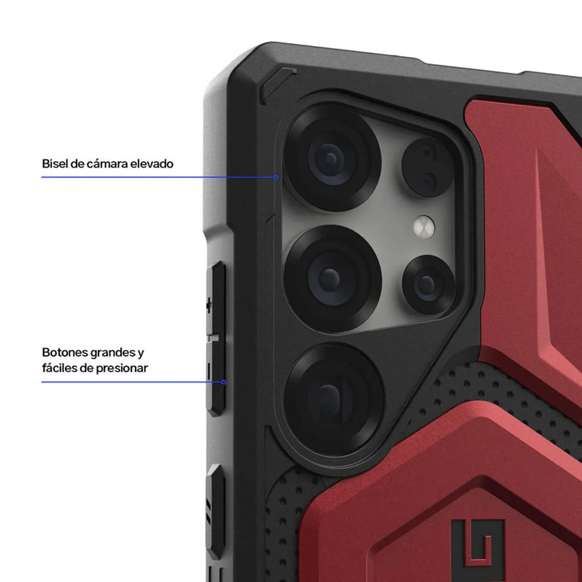 URBAN ARMOR GEAR - Case UAG Galaxy S25 Ultra Magsafe Importado Protección Militar Rojo