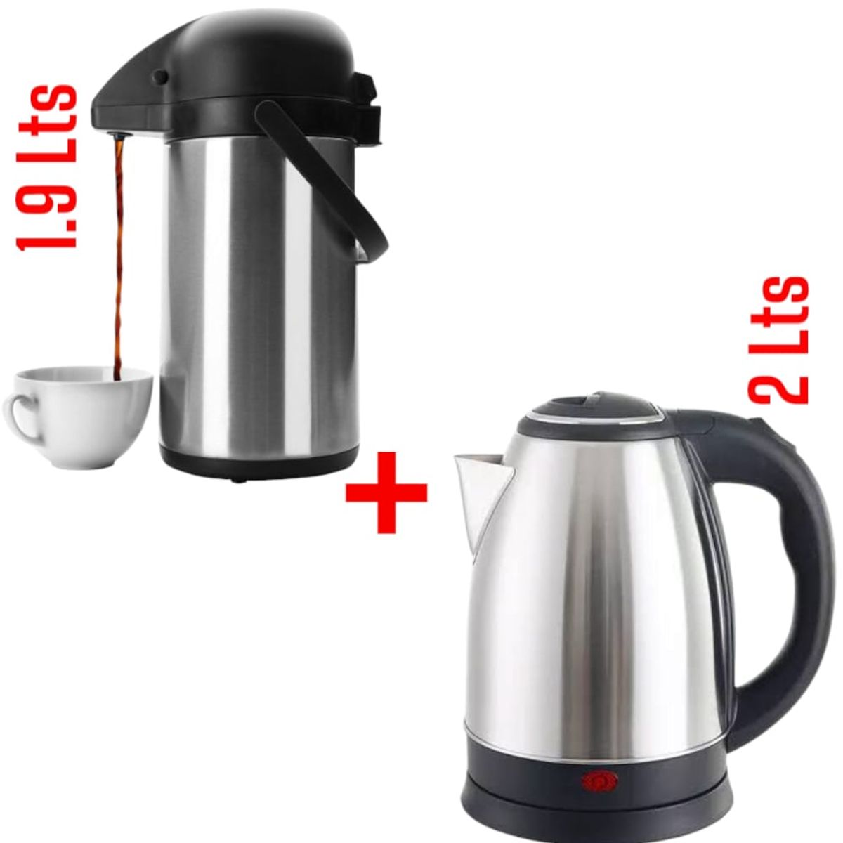 OEM - Combo Hervidor Eléctrico + Termo Sifón con Dispensador 2L Capacidad