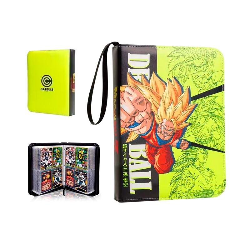 GENERICO - Dragon Ball Folder 4 Pocket 400 Cartas Goku Puño