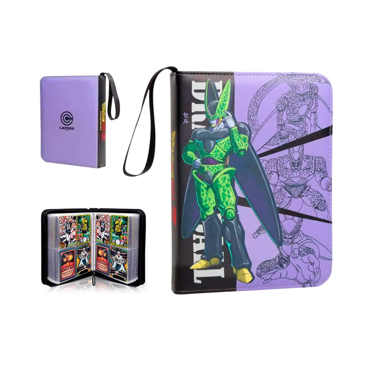 GENERICO - Dragon Ball Folder 4 Pocket 400 Cartas Cell Perfecto