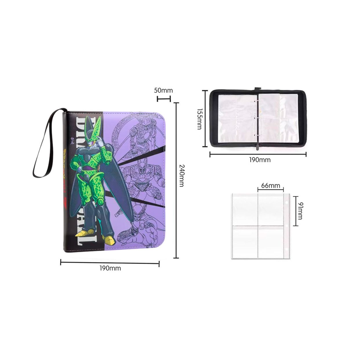 GENERICO - Dragon Ball Folder 4 Pocket 400 Cartas Cell Perfecto