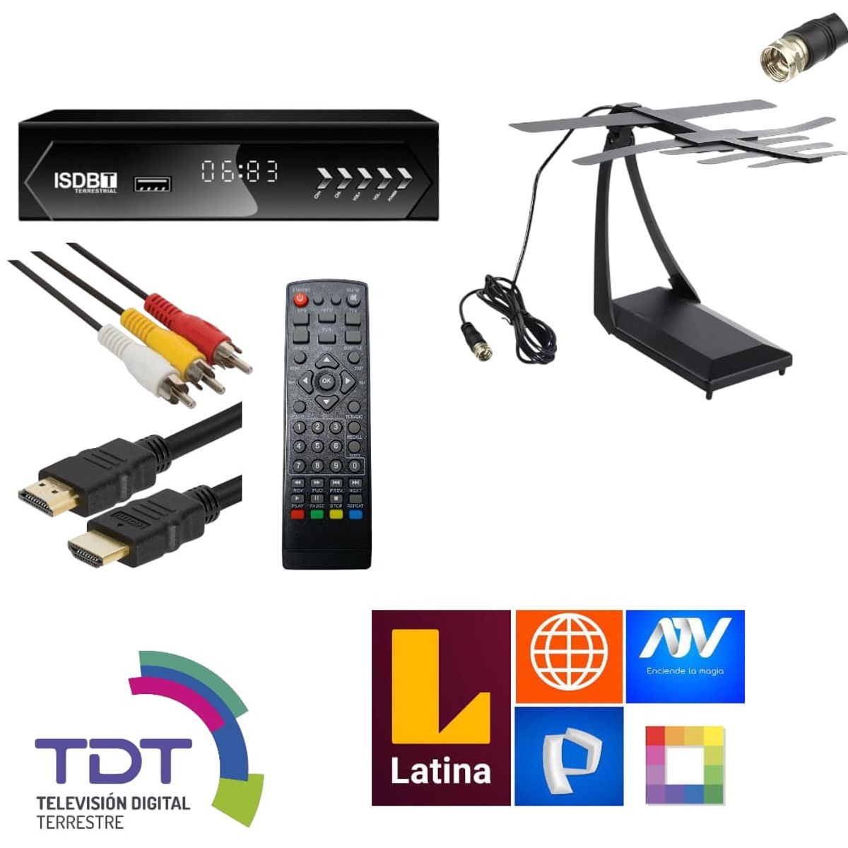OEM - Receptor ISDB-T con Antena HD TV Digital para Señal Abierta