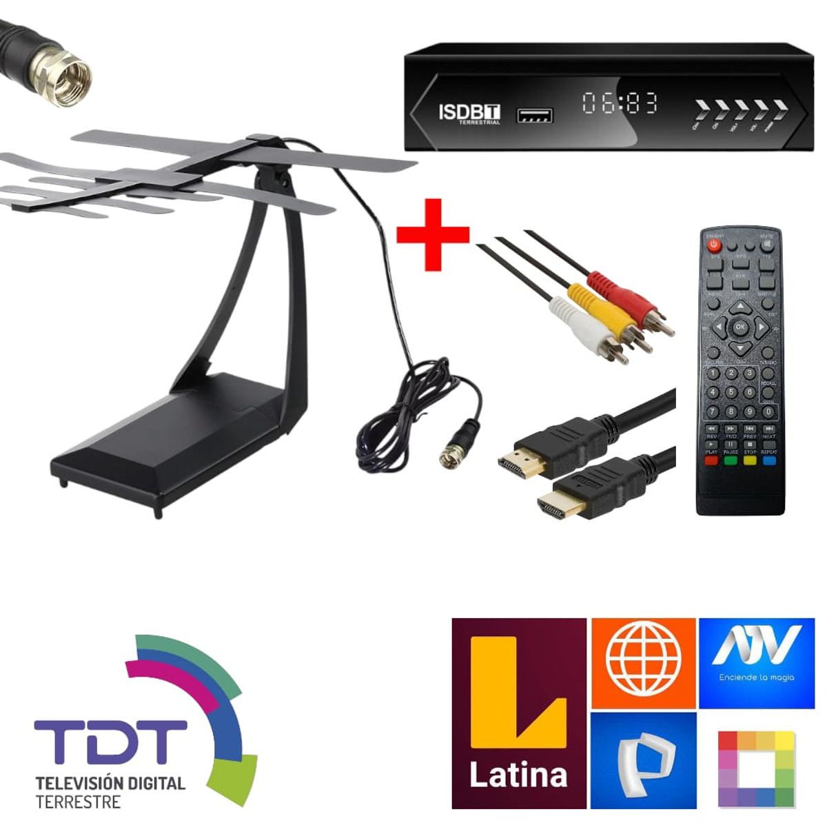 OEM - Kit Receptor de Señal Digital ISDB-T + Antena HD Incluida