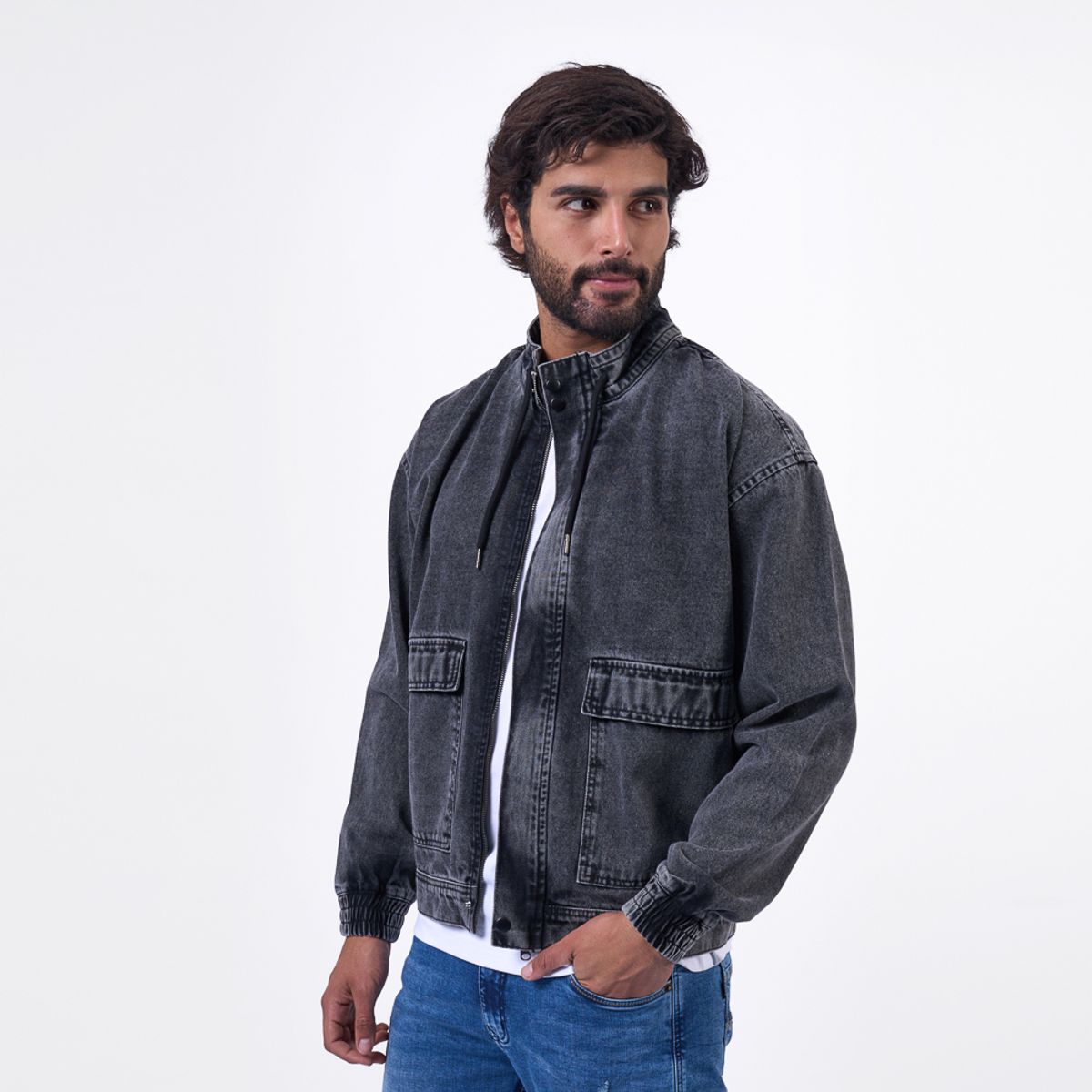 BRONCO - CASACA IP25RODDO DENIM - BLACK STONE