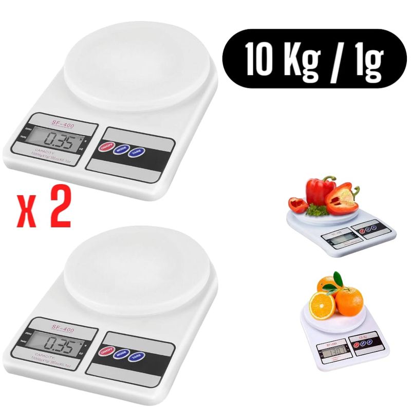 OEM - Pack x2 Báscula Electrónica 10kg Precisa Cocina Repostería