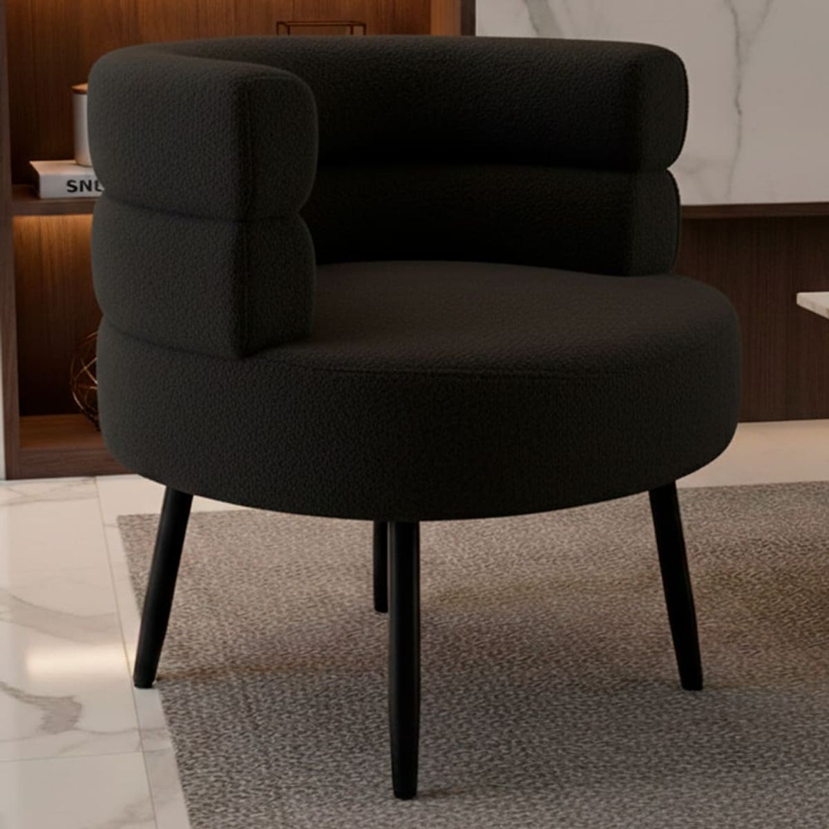 BUCKINGHAM - Silla Butaca Buckingham Nordic Ram Negro