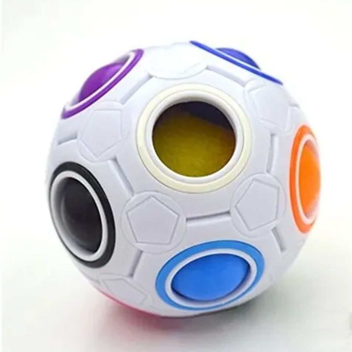 GENERICO - CUBO RUBIK BOLA ARCOIRIS PUZZLE RUBIK JUEGO INGENIO