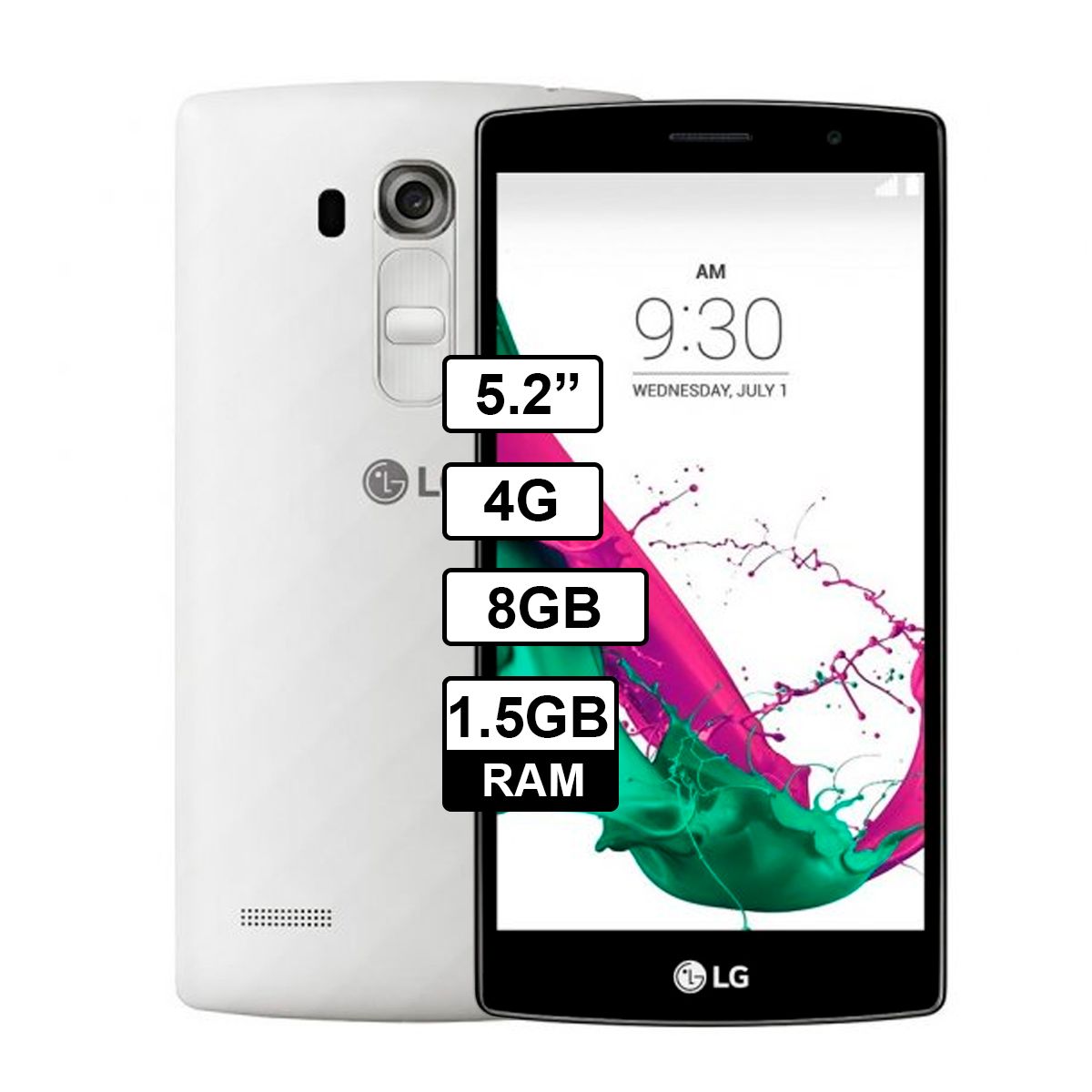 LG - Celular LG G4 BEAT - Color Blanco