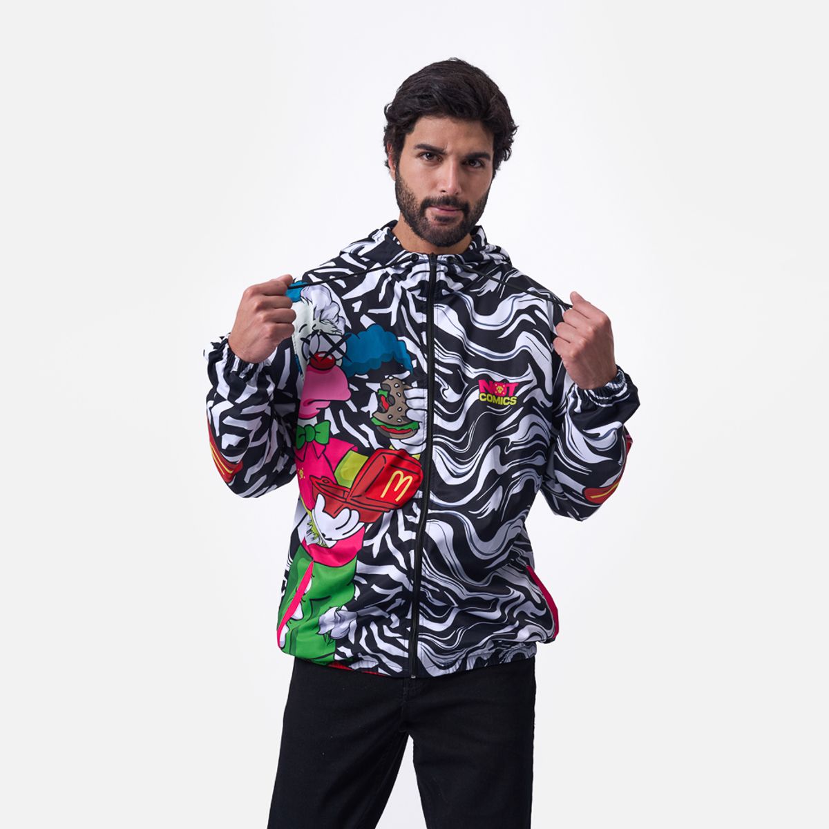 1921 - CASACA CI24DEMENCIEX NC NOVAK REPEL - PRINT NEGRO