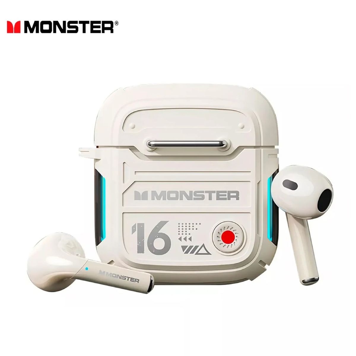 MONSTER - Audífonos Bluetooth Gamer Monster XKT16 Ivory