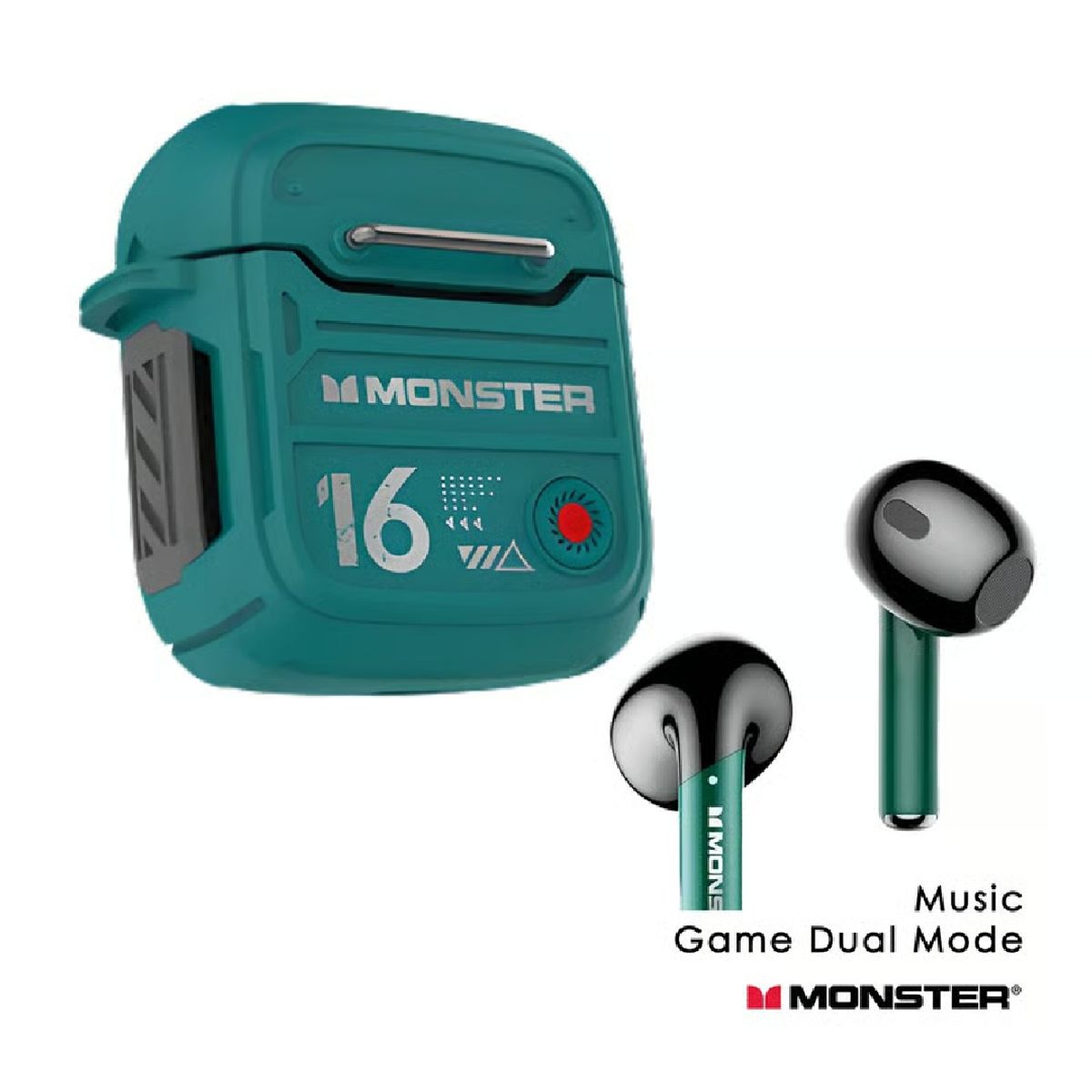 MONSTER - Audífonos Bluetooth Gamer Monster XKT16 Verde