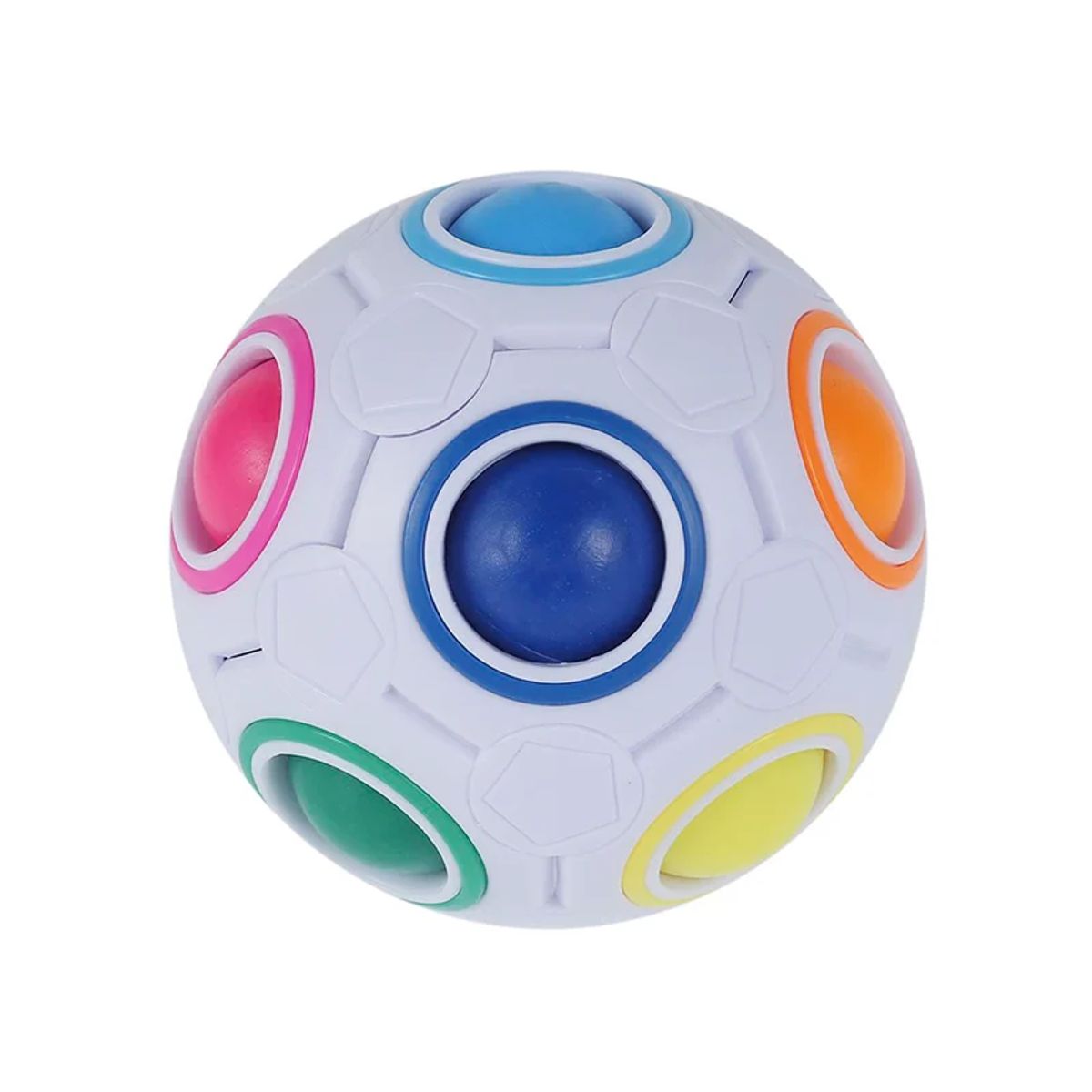 GENERICO - CUBO RUBIK BOLA ARCOIRIS PUZZLE RUBIK JUEGO INGENIO