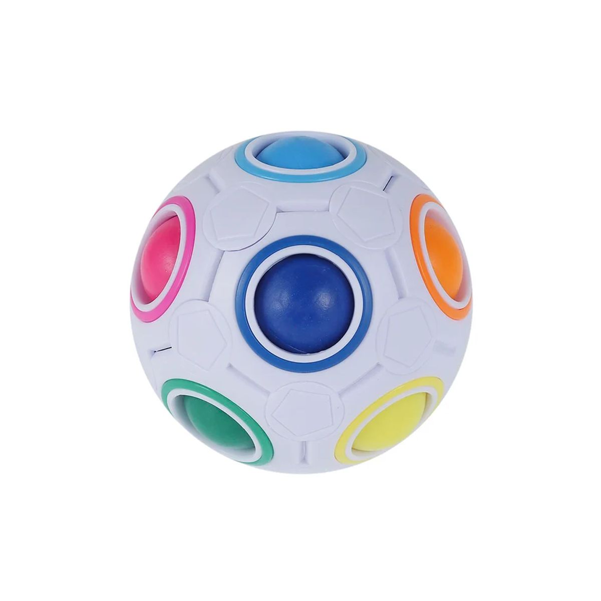 GENERICO - CUBO RUBIK BOLA ARCOIRIS PUZZLE RUBIK JUEGO INGENIO