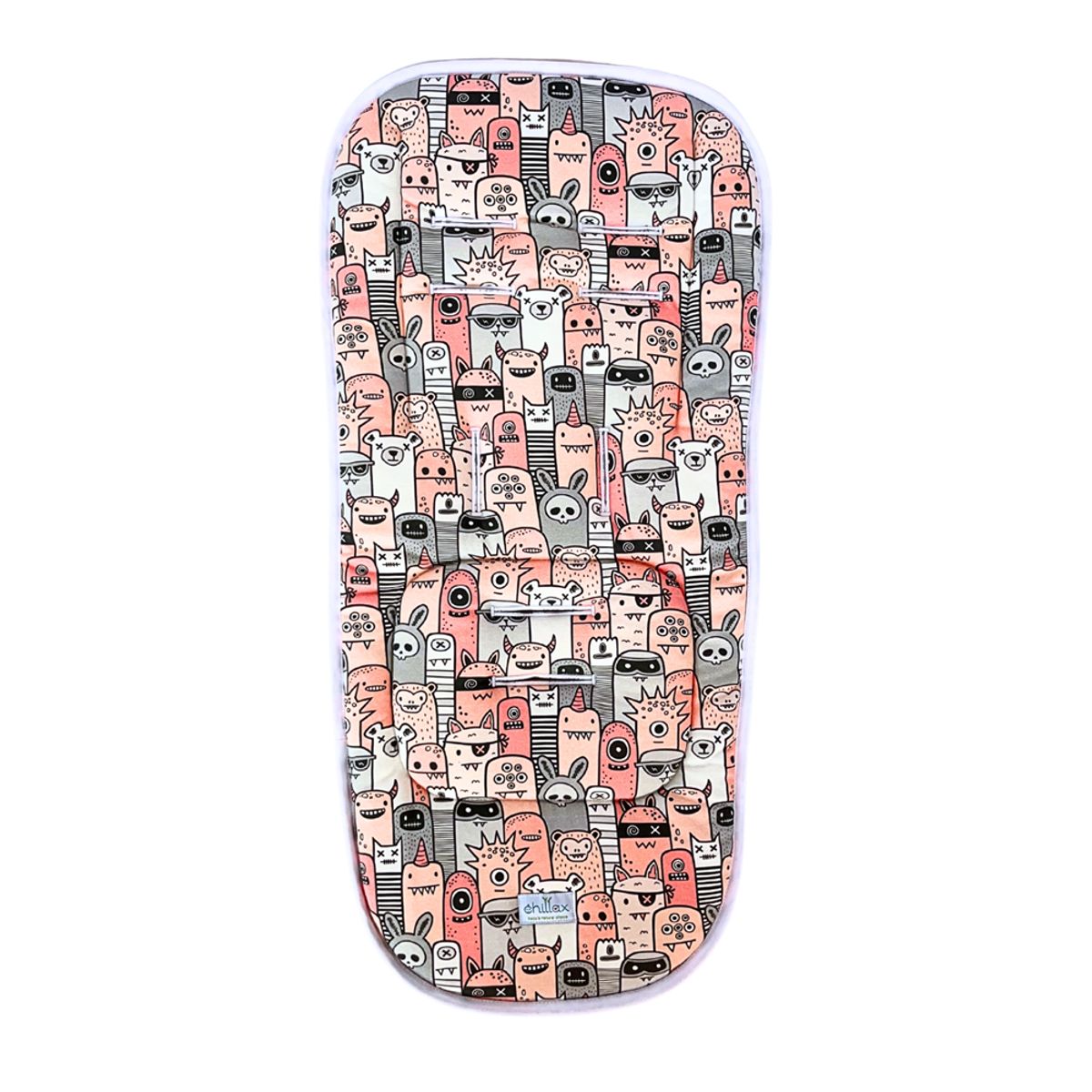 CHILLAX - Colchoneta coche chillax Monsters and friends pink universal