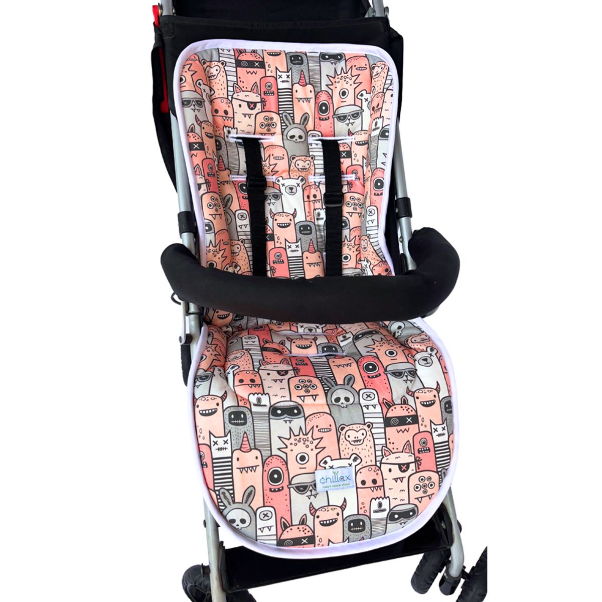 CHILLAX - Colchoneta coche chillax Monsters and friends pink universal