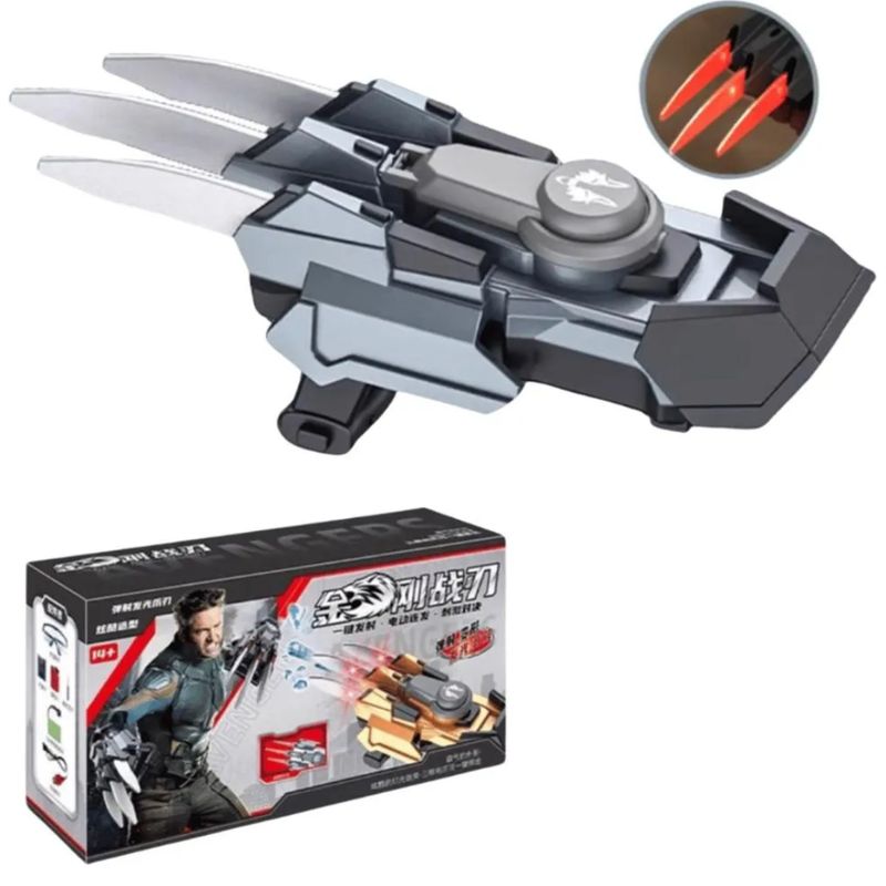 GENERICO - Garra Modelo Wolverine Rojo Lanzador Hidrogel para Niños