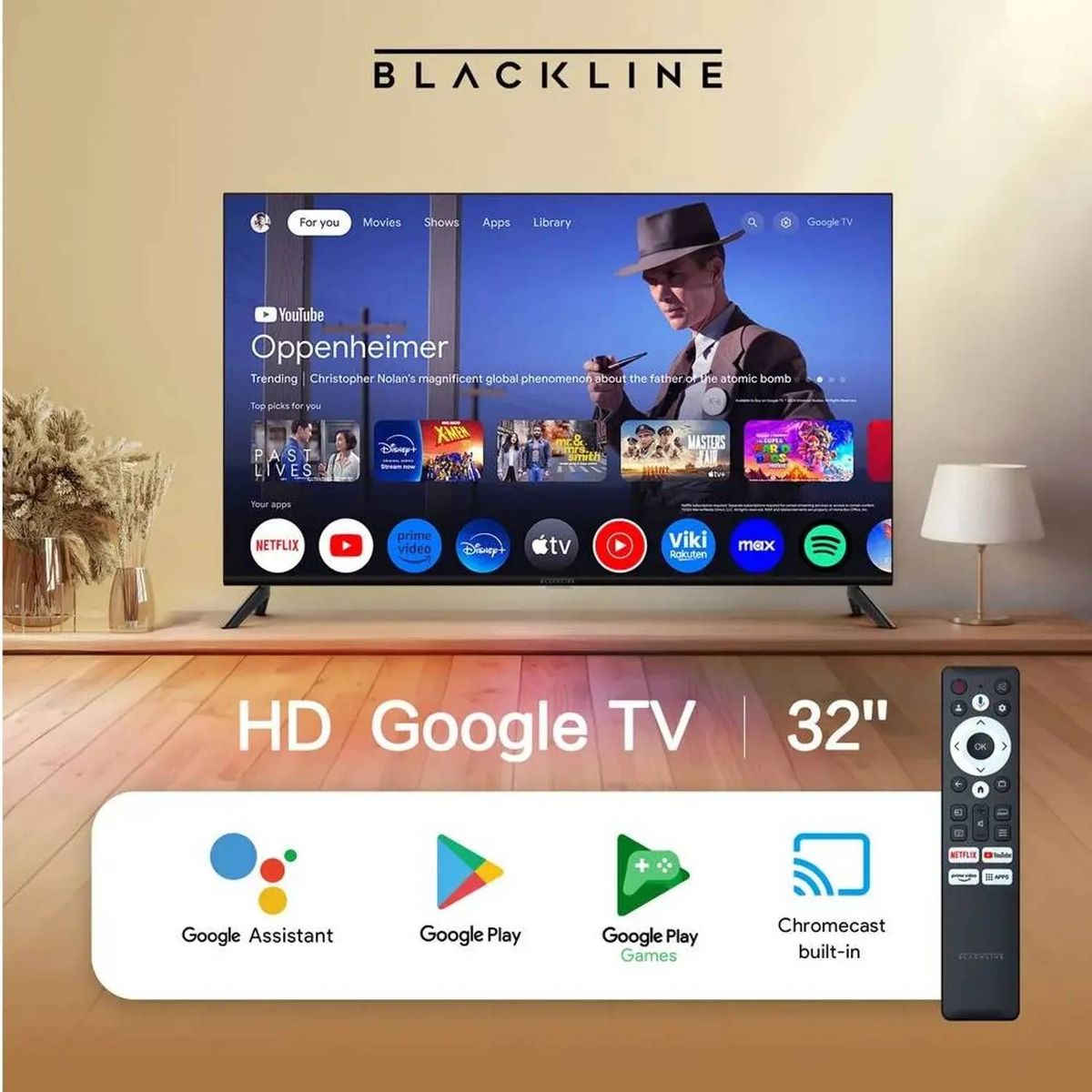 BLACKLINE - Televisor BLACKLINE LED 32 HD Smart TV BL32-T3000HD
