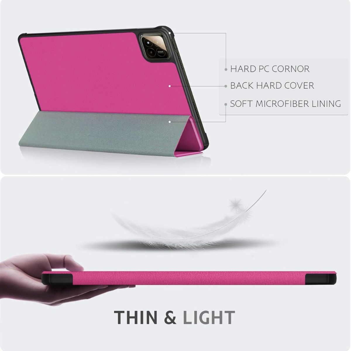 GENERICO - Funda Protector imantado para Xiaomi Pad 7 / Pad 7 Pro 11. 2" - FUCSIA