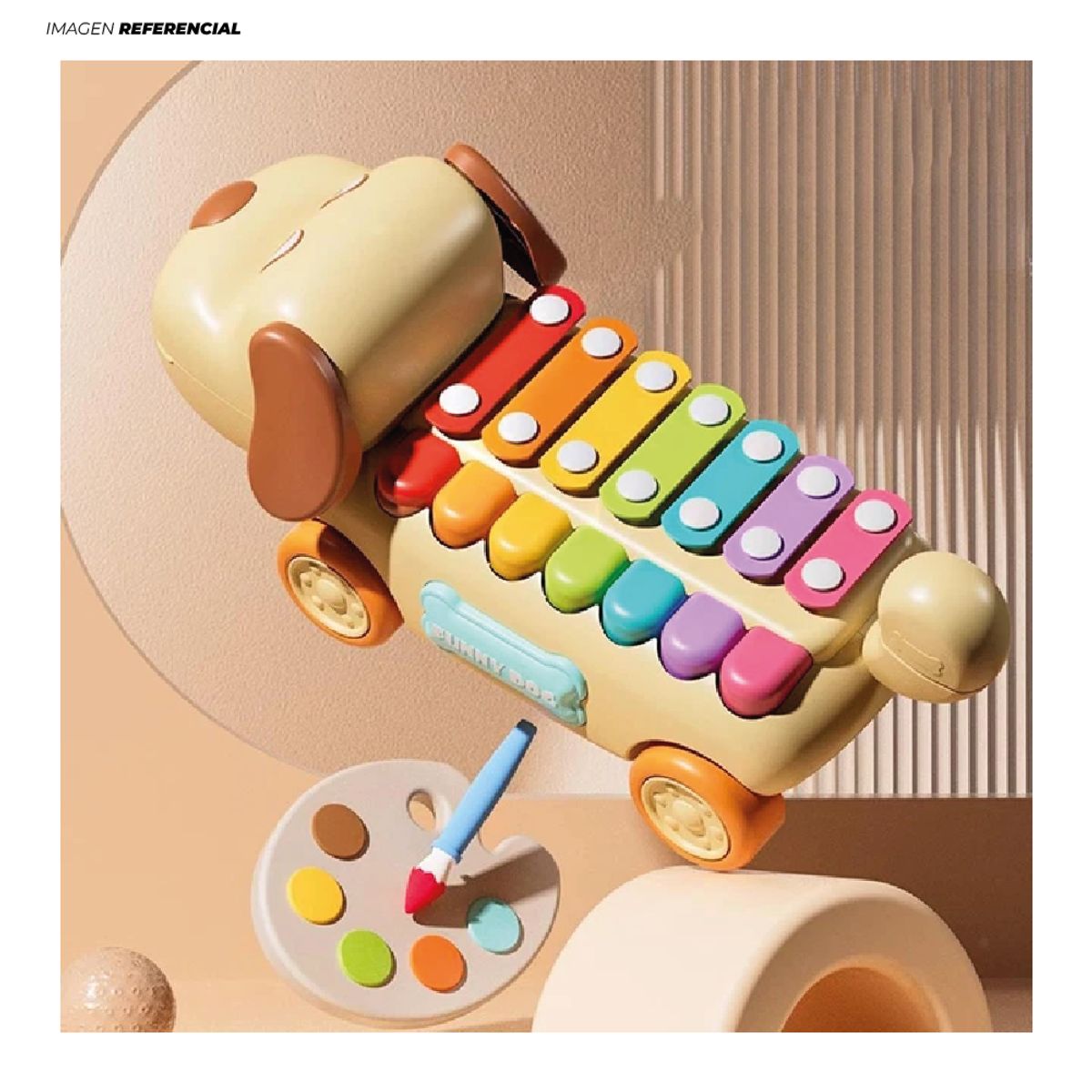 GENERICO - Xilófono Multifuncional de Perrito Divertido para Niños