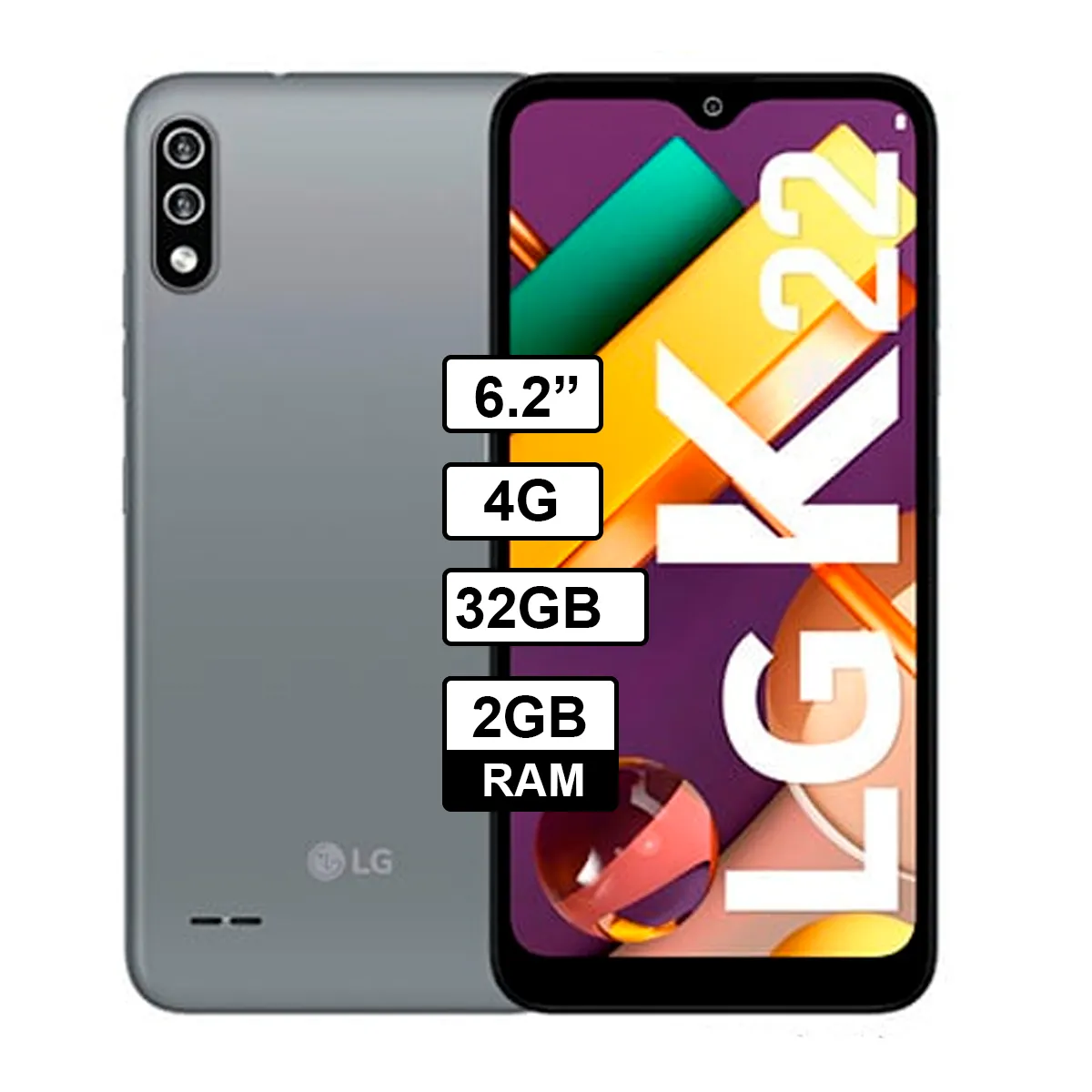 LG - Celular LG K22 2GB RAM - 32GB Color Gris
