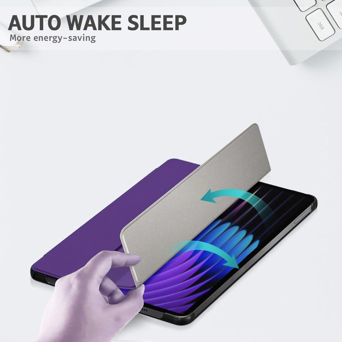 GENERICO - Funda Protector imantado para Xiaomi Pad 7 / Pad 7 Pro 11. 2" - MORADO