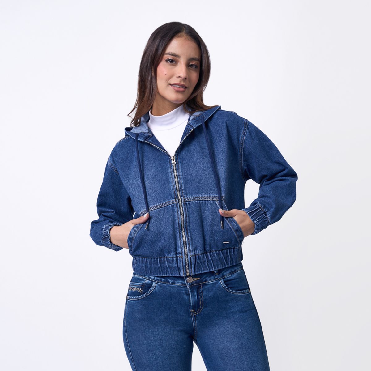 MACHINE - CASACA GI24AYLLIN DENIM RIGIDO - STONE WASH