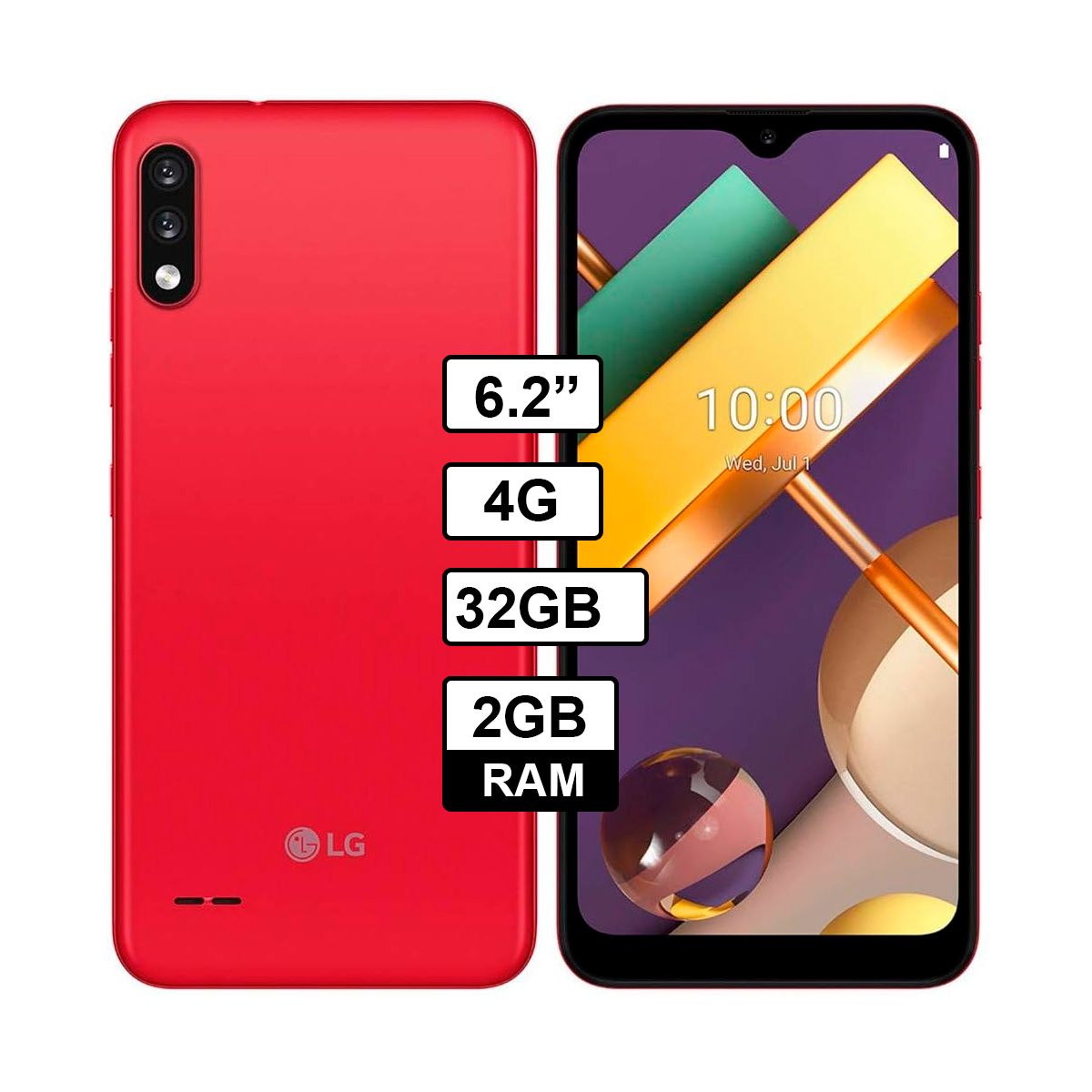 LG - Celular LG K22 2GB RAM - 32GB Color Rojo