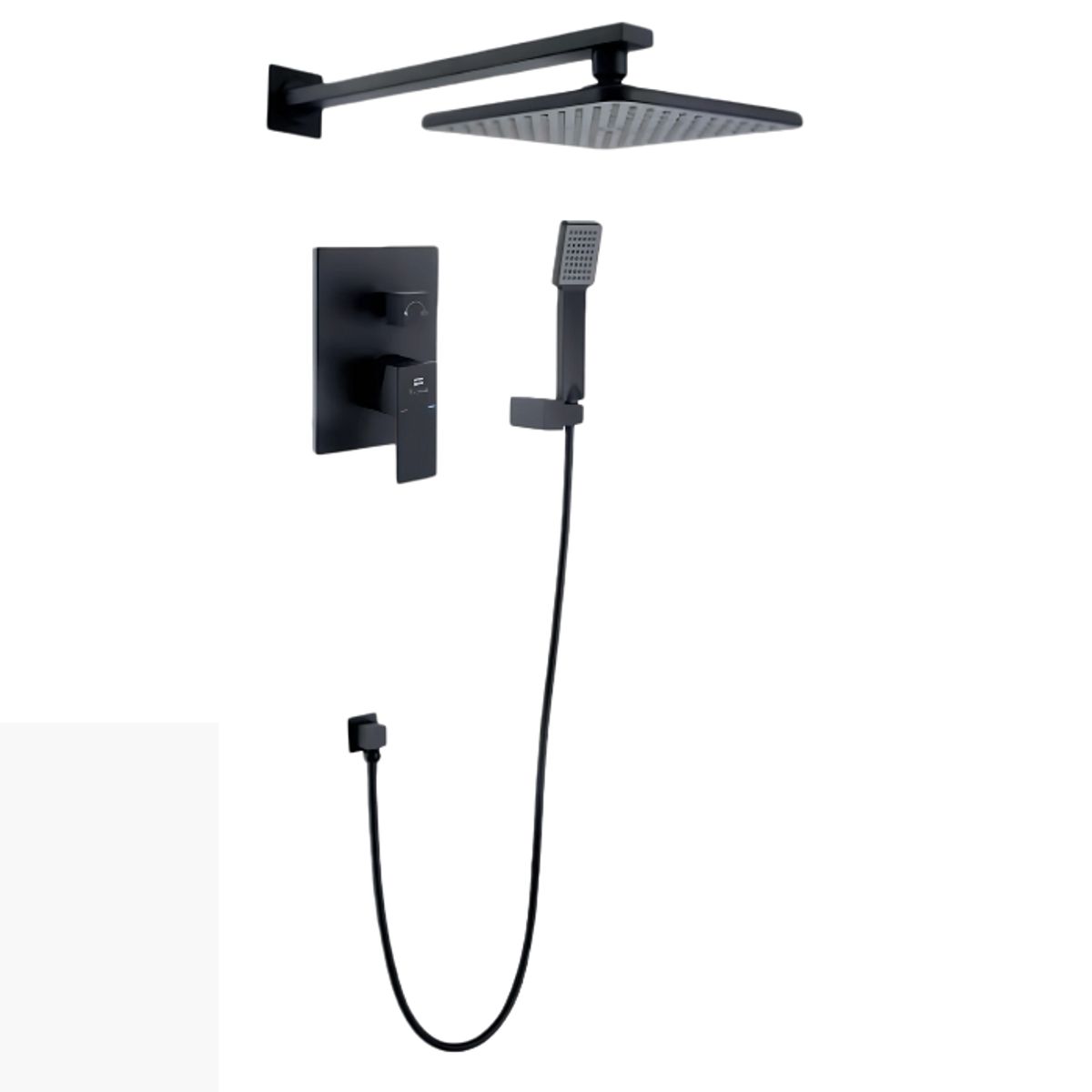 FRATELLI - MEZCLADORA DE DUCHA Y TELEFONO CUADRADO BRONCE NEGRO