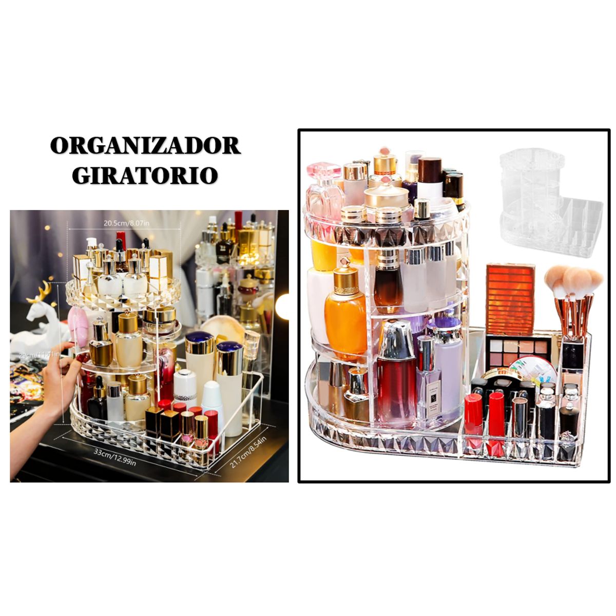 GENERICO - ORGANIZADOR GIRATORIO DE MAQUILLAJE