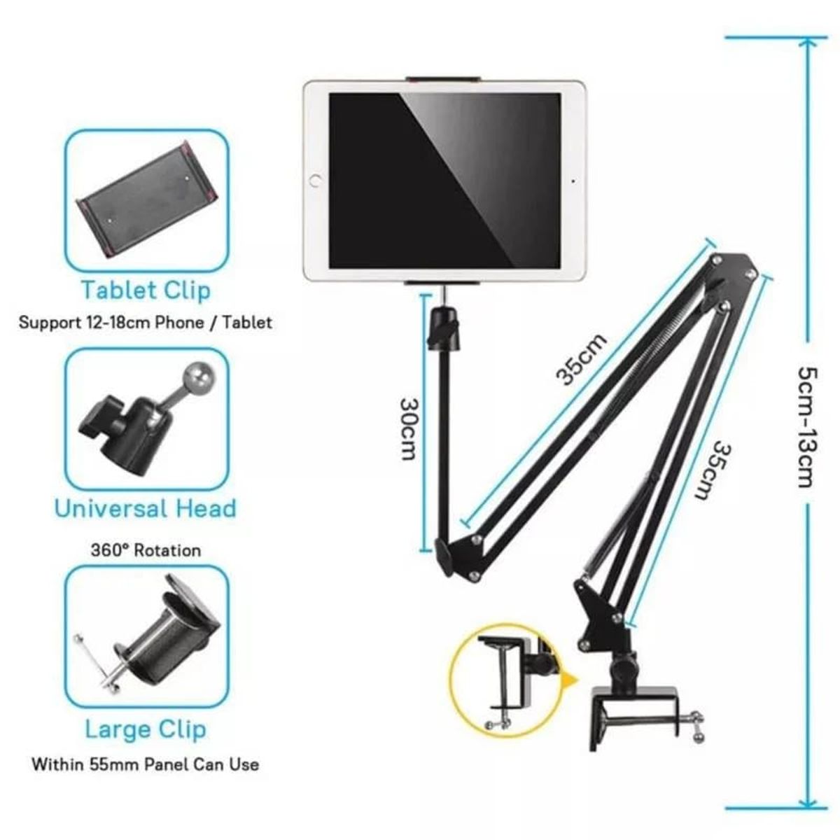OEM - Soporte de Escritorio Articulado para Teléfonos y Tablets