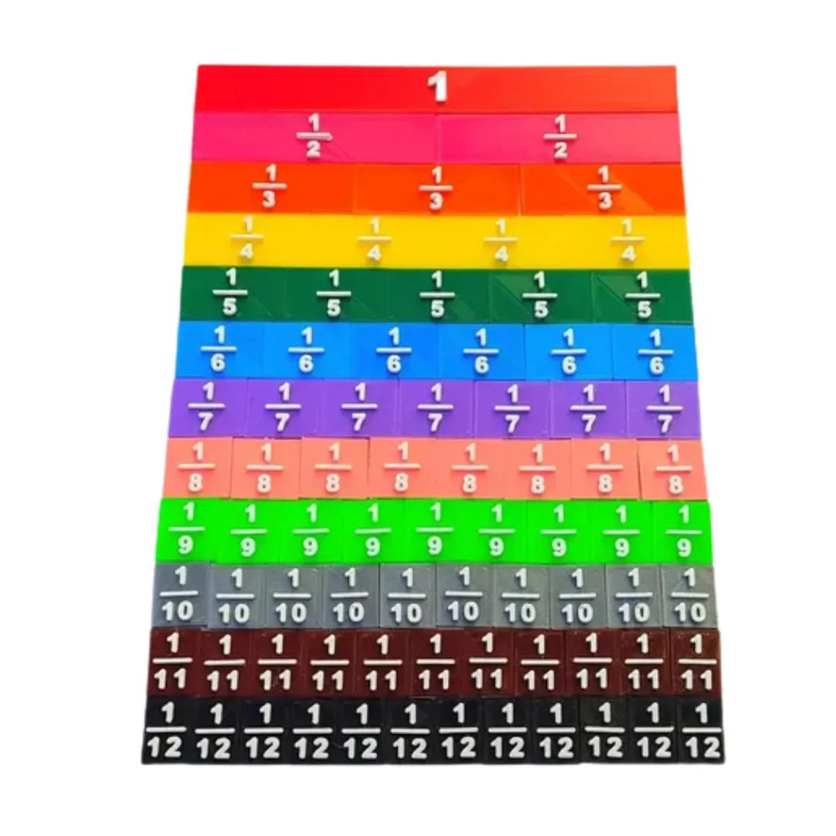 GENERICO - Regleta De Fracciones Didactico