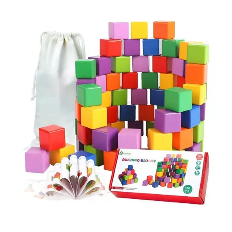 GENERICO - 100 Cubitos De Colores Didacticos