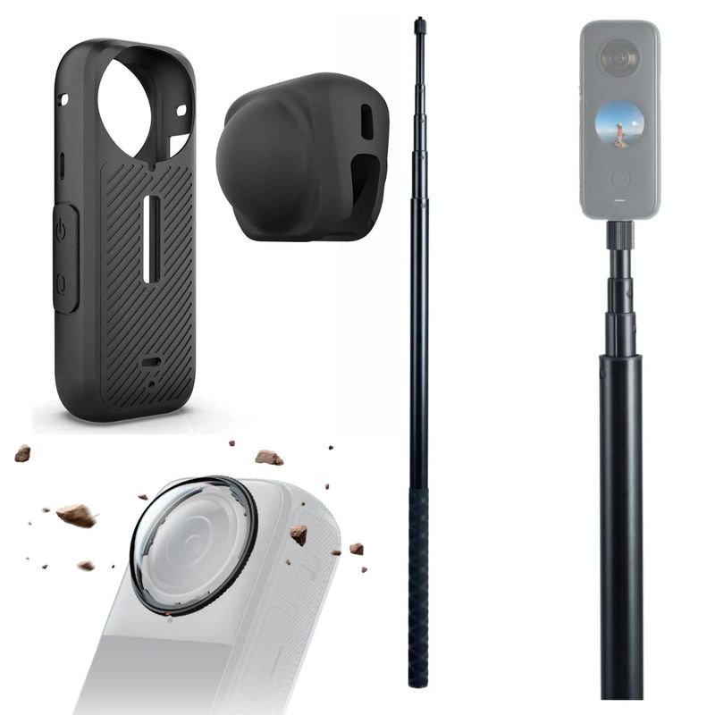 GENERICO - Kit Proteccion Para Insta360 X4 + SELFIE INVISBLE