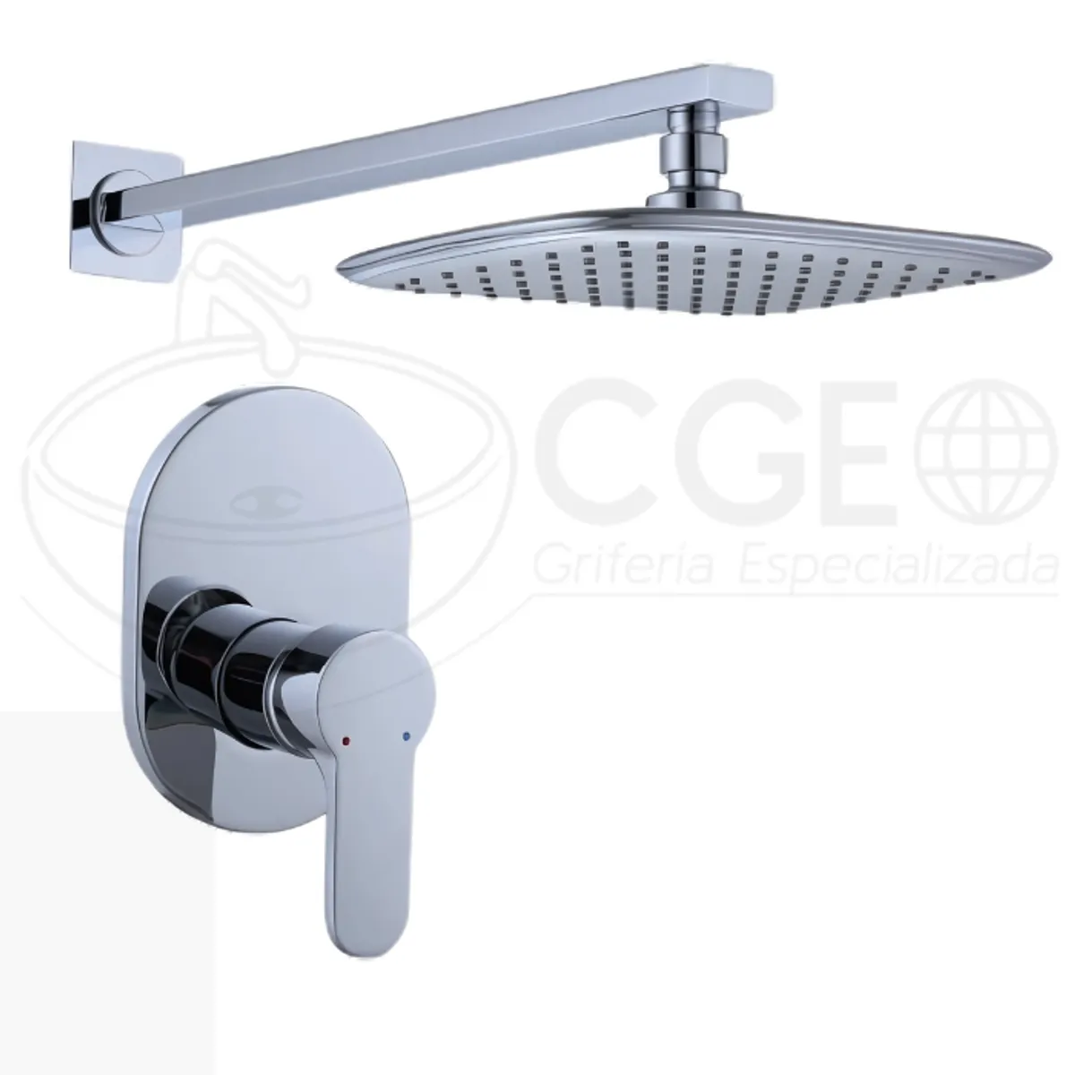 FRATELLI - MEZCLADORA DE DUCHA MINIMALISTA CUADRADO BRONCE CROMADO