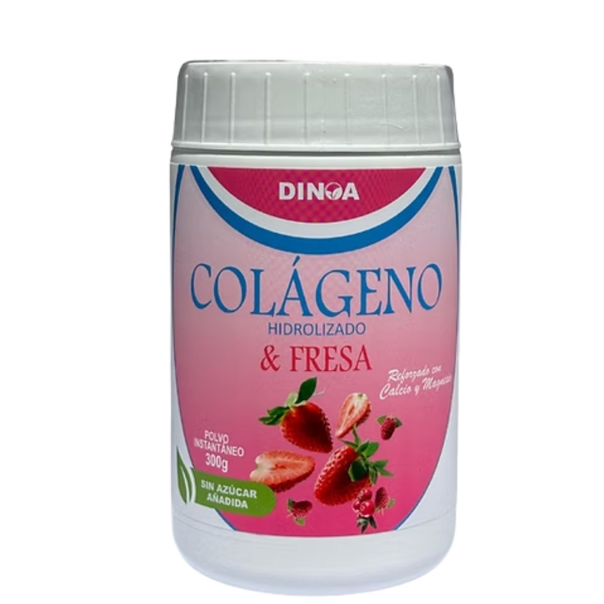 DINOA - Colágeno Hidrolizado con Fresa de 300g Dinoa- Piel- Cabello- Uñas