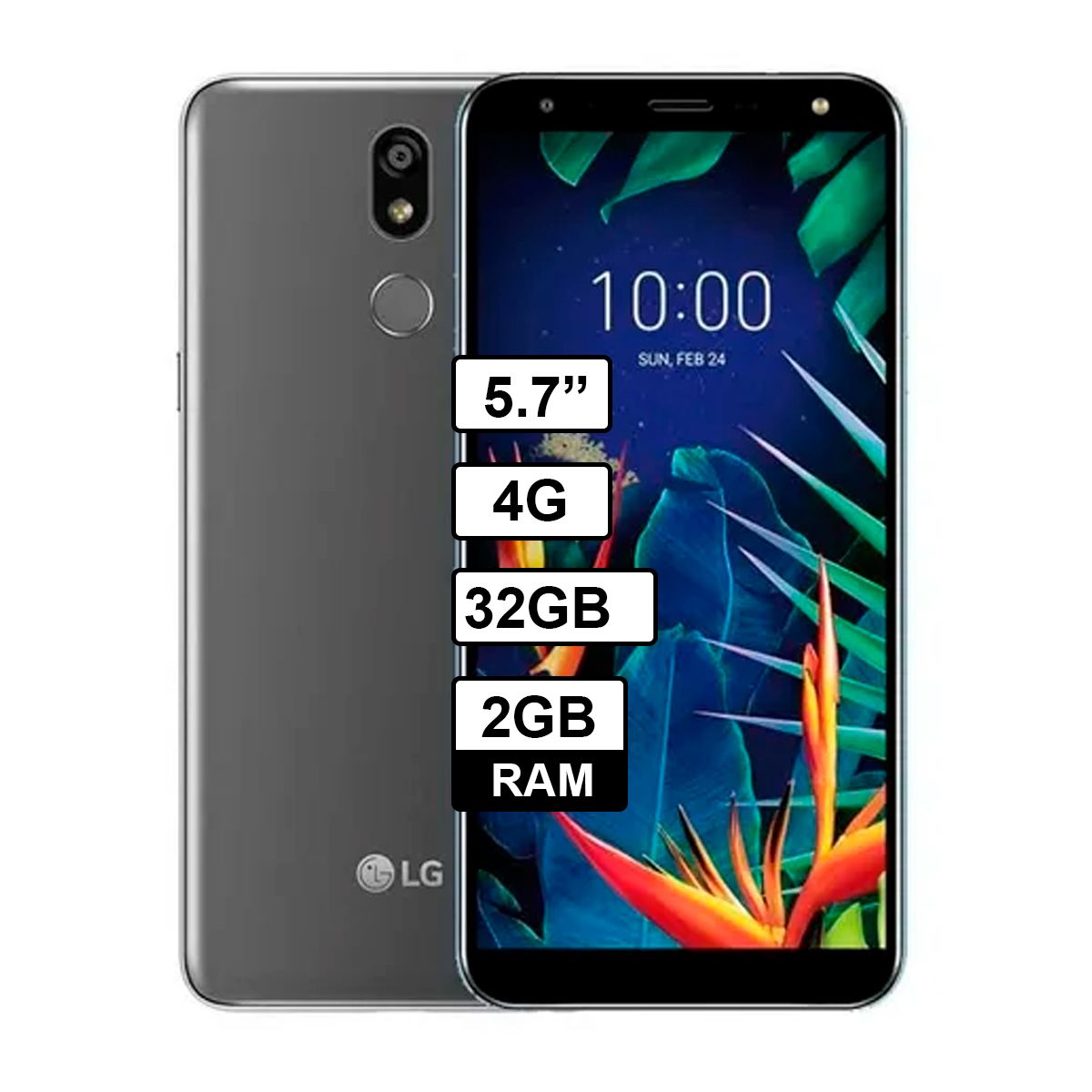 LG - Celular LG K40 32GB - 2GB RAM Color Gris platino