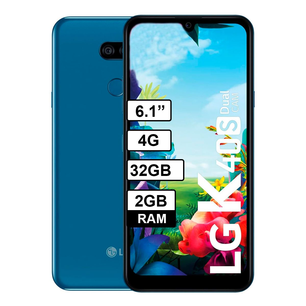 LG - Celular LG K40s - 32GB - Color Azul