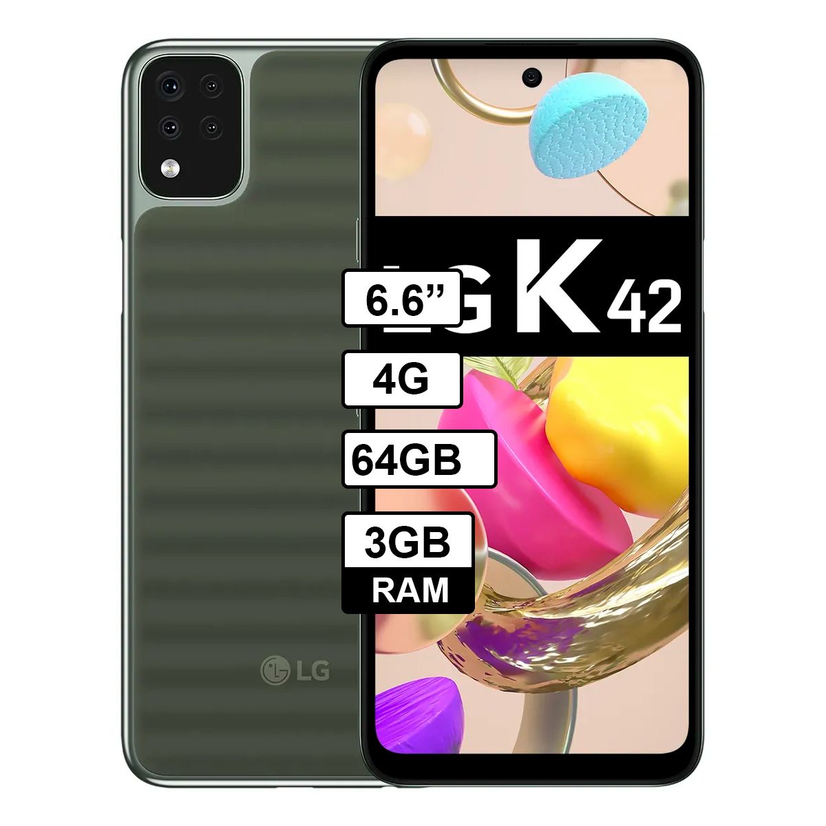 LG - Celular LG K42 64GB - 3GB RAM Color Verde